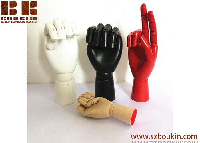 Free 3d Colorful Wooden Manikin Hands Model For Glove Jewelry Display