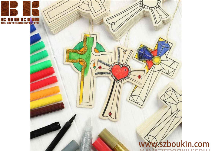 Download Wood Cutout Cross Ornaments Kid S Craft Kit Wood Cutout Christmas Ornaments Kid S Group Activity Kit PSD Mockup Templates