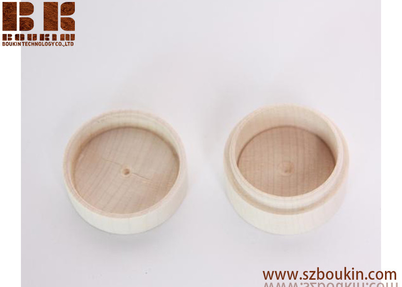 small round wooden box