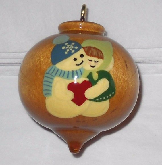 Holiday Decoration,Promotion Gift Snow Couple wooden Christmas Decoration