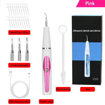 600mAh rechargeable waterproof electric ultrasonic dental scaler suit for sensitive for calculus remover