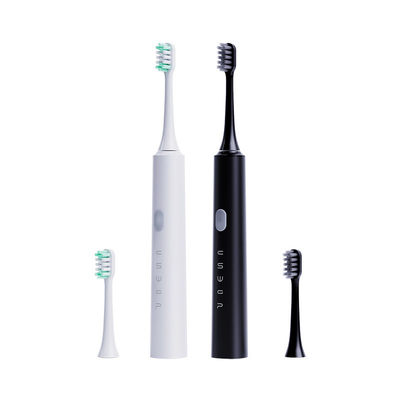 Professional rechargeable battery powered  sonic toothbrush with soft bristles and pressure sensor for travel