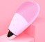Mini electric ultrasonic exfoliating facial cleansing brush rechargeable and waterproof with silicon material
